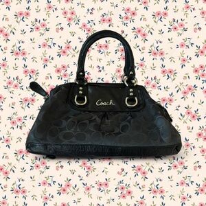 Y2K Coach Black Signature Satchel